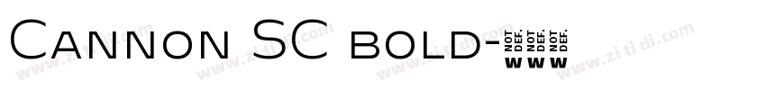 Cannon SC bold字体转换